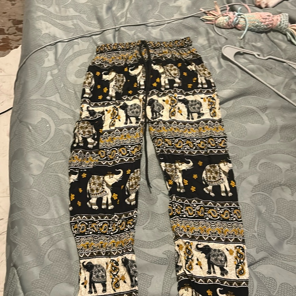 Elephant pattern loose pants